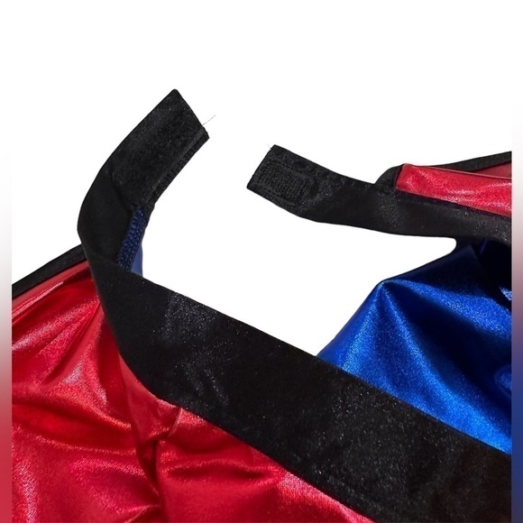 Superman Red Shimmery Shiny Cape with Superhero Logo on Back - Picture 6 of 10